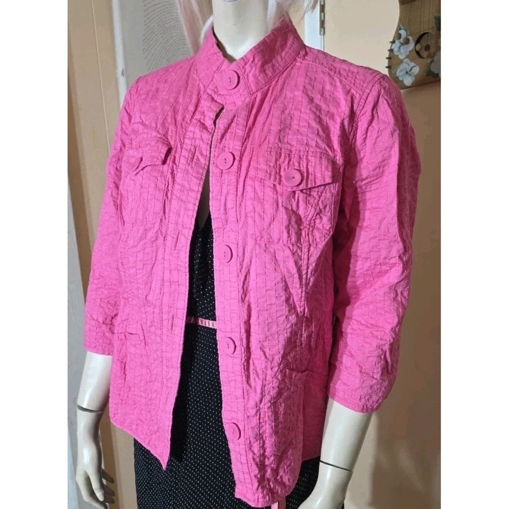Quilted Reversible Kimono Jacket Women Pink Boho Embroidered‎ See Measurements